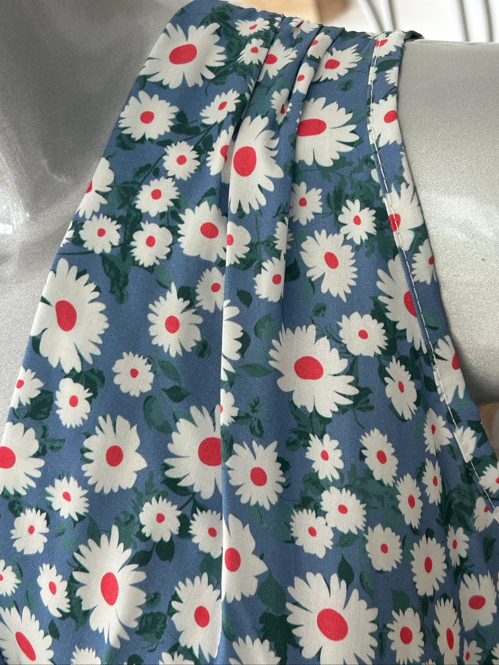 New daisy floral dress with tag – One size S/M – Wrap style – photo 6